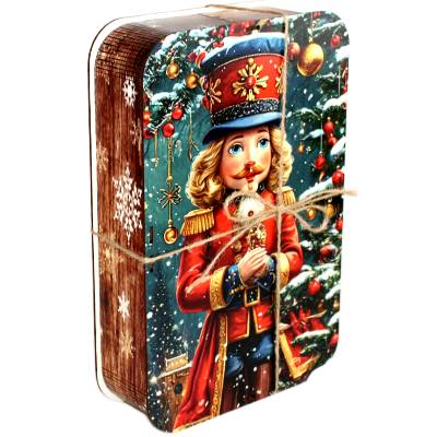 Детский подарок на Новый Год в упаковке из дерева весом 1000 грамм